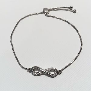 Silver infinity bracelet